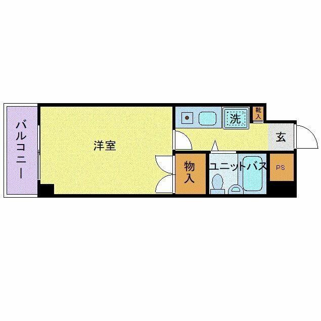 フレグランス蘇我(1K/7階)の間取り写真