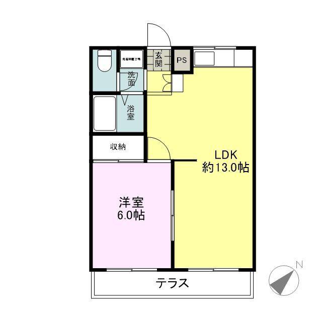 ストークハウスS(1LDK/3階)の間取り写真