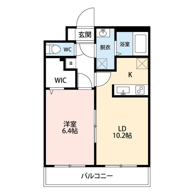 BLOOM(1LDK/3階)の間取り写真