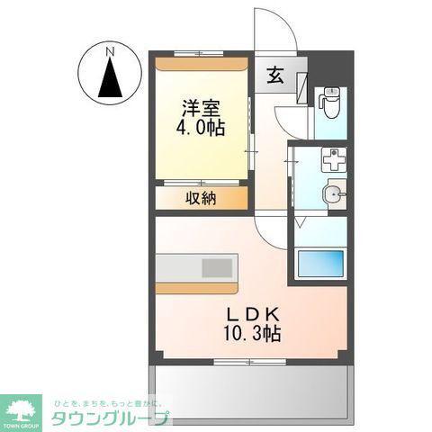 クレール(1LDK/2階)の間取り写真