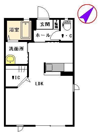 ディアス大浜 (ワンルーム/1階)の間取り写真