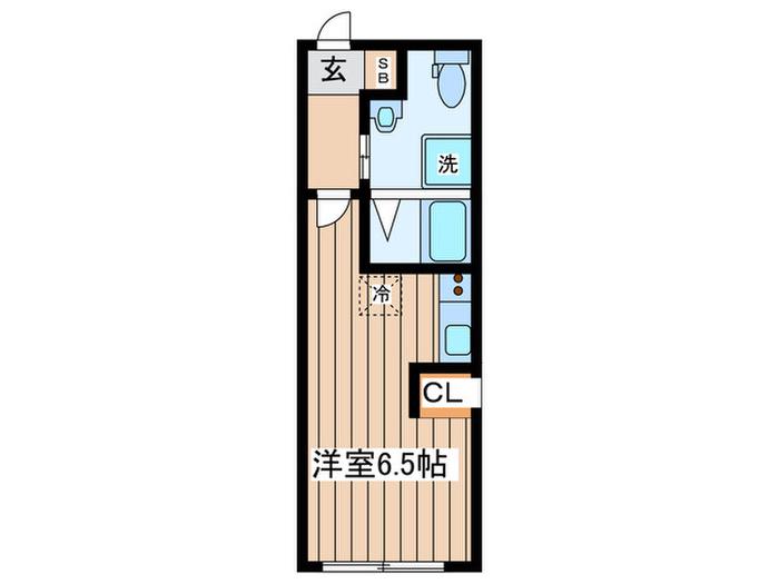 LAPUTA 下北沢(ワンルーム/1階)の間取り写真