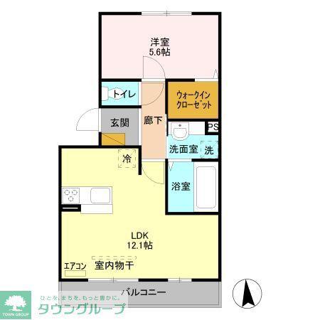グレイスヴィラ参番館(1LDK/3階)の間取り写真