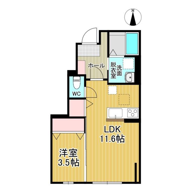 ハイムメゾン双葉町A棟(1LDK/1階)の間取り写真