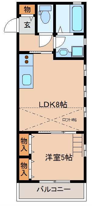 アリストコート明石・大久保(1LDK/3階)の間取り写真