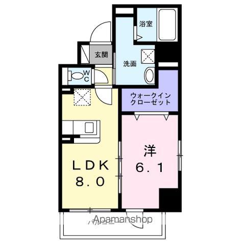 サニーレジデンス吉野II(1LDK/2階)の間取り写真