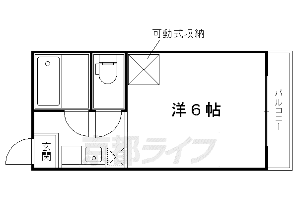 SUNNYSIDE(1K/1階)の間取り写真