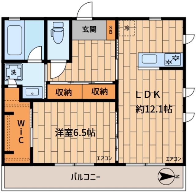 メゾン ショコラ(1LDK/3階)の間取り写真