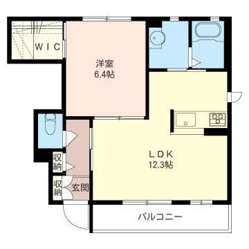 ソレイユ・ヴィラB(1LDK/1階)の間取り写真