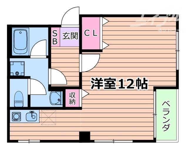 ソレイユ関大前(ワンルーム/3階)の間取り写真