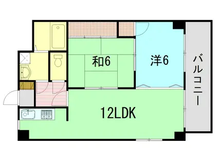 M・Eビル(2LDK/4階)の間取り写真