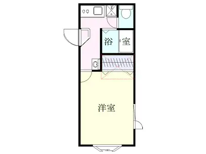 ハイツノウスウェット(1K/1階)の間取り写真