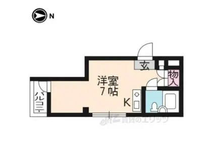 ハイツBARUKO(ワンルーム/3階)の間取り写真