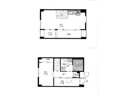 RIM本庄(1LDK/5階)の間取り写真
