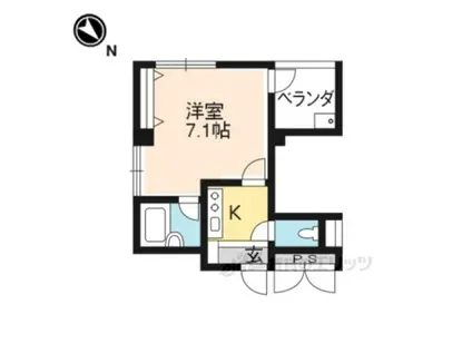 フォルム御陵(1K/5階)の間取り写真