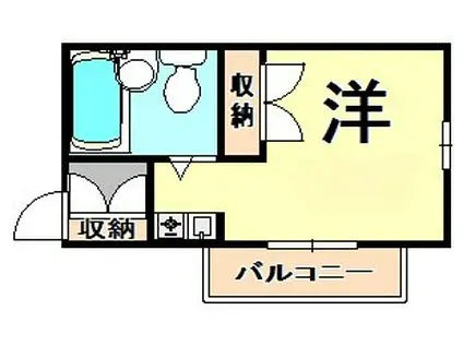 レッドサン・イケヤIII(ワンルーム/3階)の間取り写真