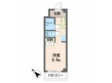 ジョイフル江島(ワンルーム/2階)の間取り写真