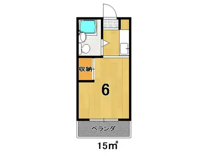 ハウス今出川(1K/4階)の間取り写真