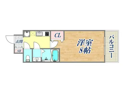 LIVIAZ KOBE SOLEIL(1K/6階)の間取り写真