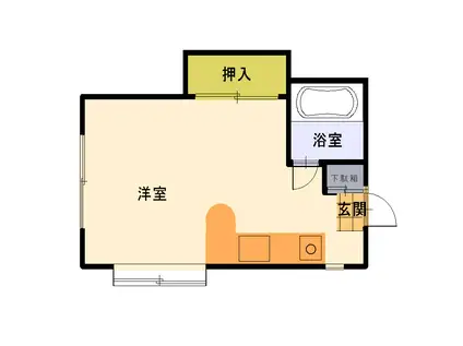 山手倶楽部(1K/2階)の間取り写真