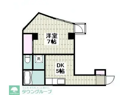 ヒルズガーデン小泉(1DK/3階)の間取り写真