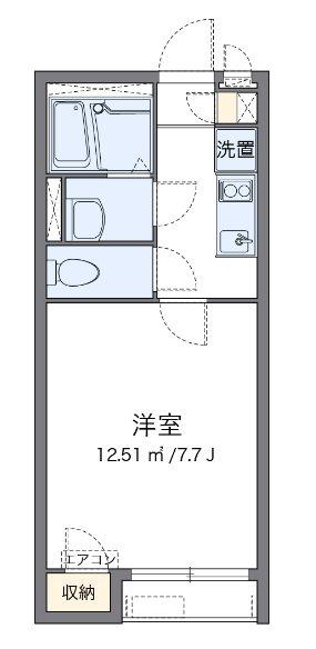 KSハイム七里(1K/1階)の間取り写真