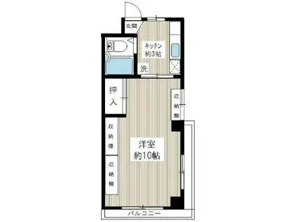 アイパレス湘南(1K/3階)の間取り写真