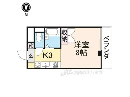 シャトレー(ワンルーム/3階)の間取り写真