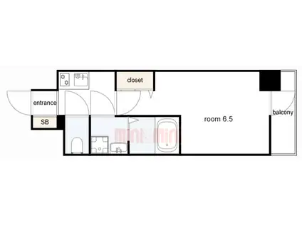 レーヴメゾン尼崎昭和通(1K/8階)の間取り写真