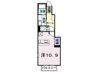 セント・イリスI(ワンルーム/1階)の間取り写真