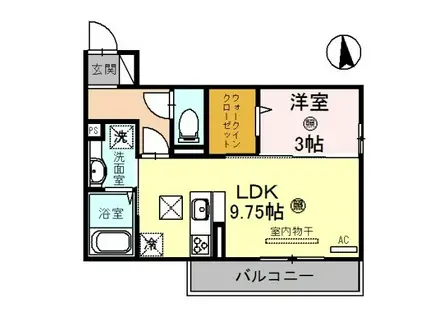 ノヴァ・グランデ(1LDK/1階)の間取り写真