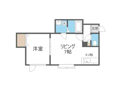 インフィニティIII(1LDK/2階)の間取り写真