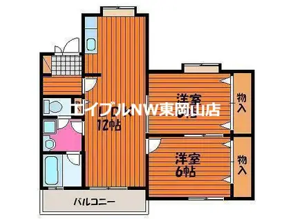 カーサフィオーレ(2LDK/1階)の間取り写真