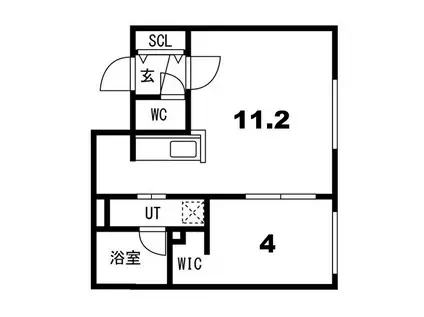 シティプレミア栄通(1LDK/4階)の間取り写真