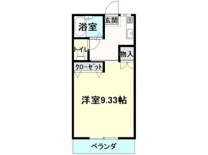 リヴァージュ(1K/1階)の間取り写真