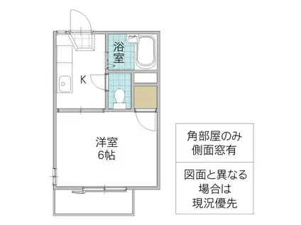 コーポさぬき(1K/2階)の間取り写真