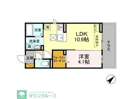 リコルド(1LDK/1階)の間取り写真