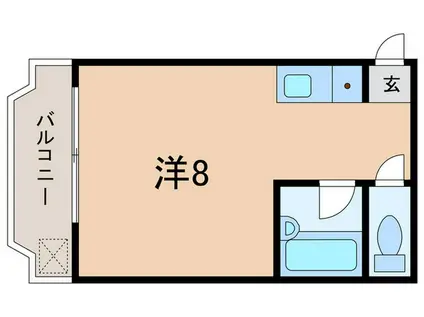 三景マンション(ワンルーム/1階)の間取り写真