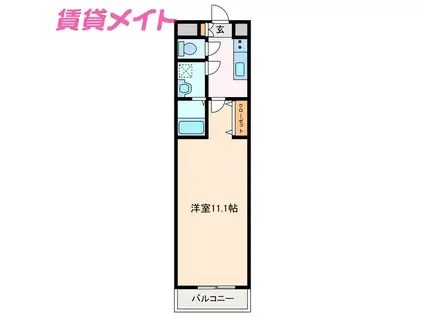 PREMIER川崎(1K/1階)の間取り写真