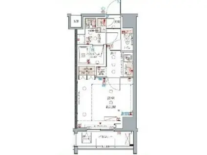 クレヴィスタ亀戸III(1K/5階)の間取り写真