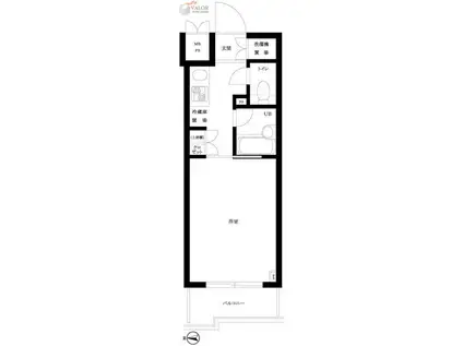 ルーブル蒲田壱番館(1K/4階)の間取り写真