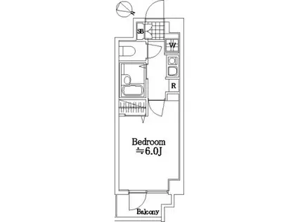 ユーコート千歳烏山(1K/5階)の間取り写真