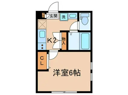 東京メトロ丸ノ内線 方南町駅 徒歩5分 3階建 築6年(1K/3階)の間取り写真