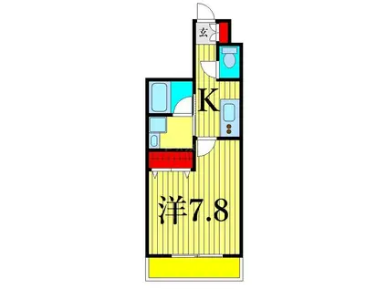 メゾンベール(1K/5階)の間取り写真