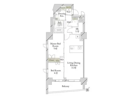 LIVECASA文京千石PREMIER(2SLDK/2階)の間取り写真