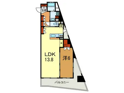 アルファレガロKOBEウエスト(1LDK/4階)の間取り写真