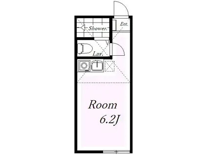 ユナイト反町オルティス(ワンルーム/2階)の間取り写真