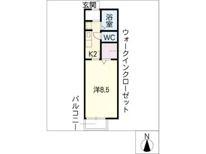 アネックス美和(1K/1階)の間取り写真