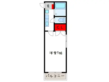 光南コスモファイブ(1K/1階)の間取り写真