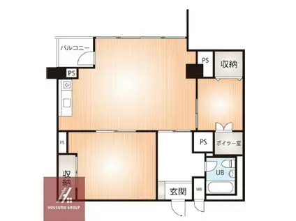 サンカルチェ(1LDK/4階)の間取り写真